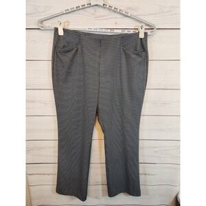 Investments Women's Black/White Geometric Print Pull On Dress Pant Size 1X S